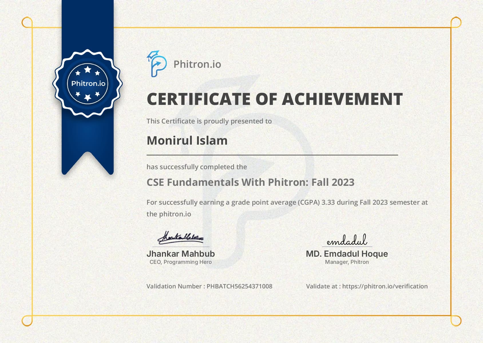 CSE Fundamentals With Phitron